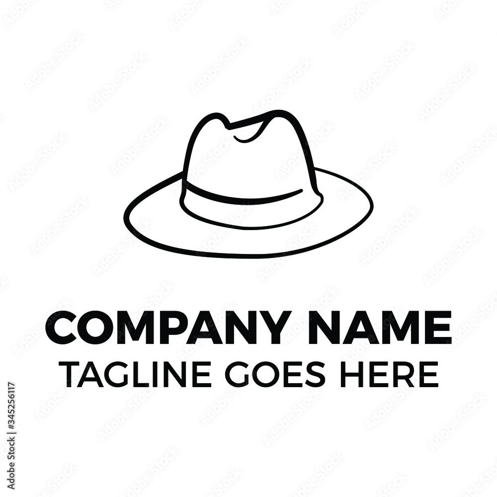 simple logo design line hat simple logo design line hat