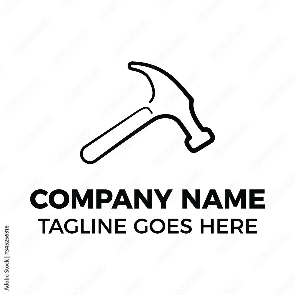 simple logo design tool hammer simple logo design tool hammer