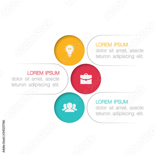 Vector iInfographic template for business, presentations, web design, 3 options.