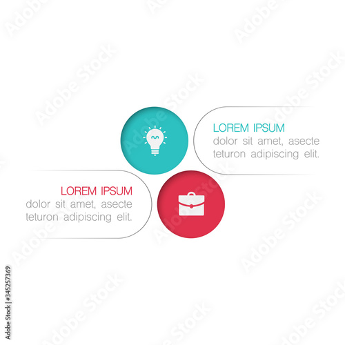 Vector iInfographic template for business, presentations, web design, 2 options.