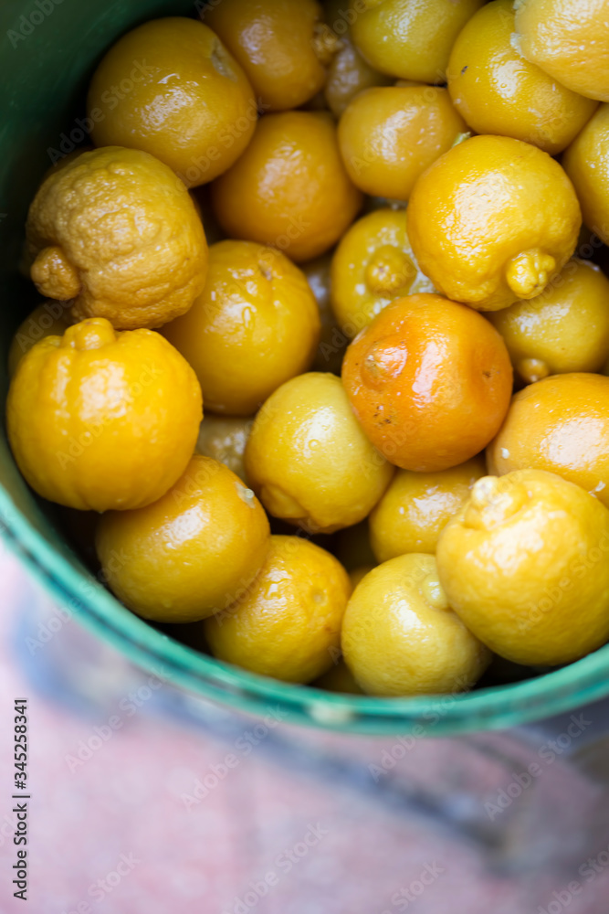 Preserved lemons, food market, Essaouira, Morocco 