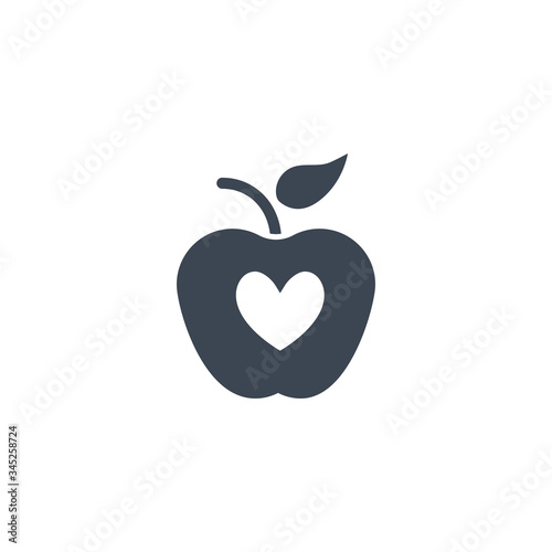 Healthy Food related vector glyph icon. Isolated on white background. Vector illustration.