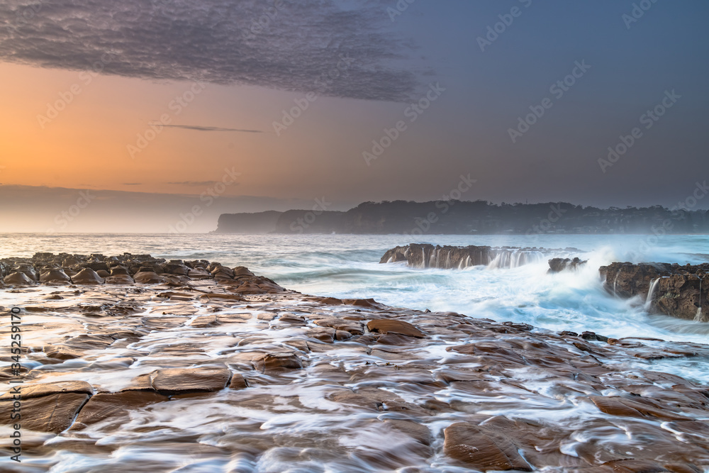 Coastal Sunrise Seascape from Rock Platform