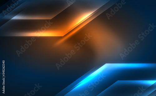 Dynamic neon shiny abstract background. Trendy abstract layout template for business or technology presentation, internet poster or web brochure cover, wallpaper