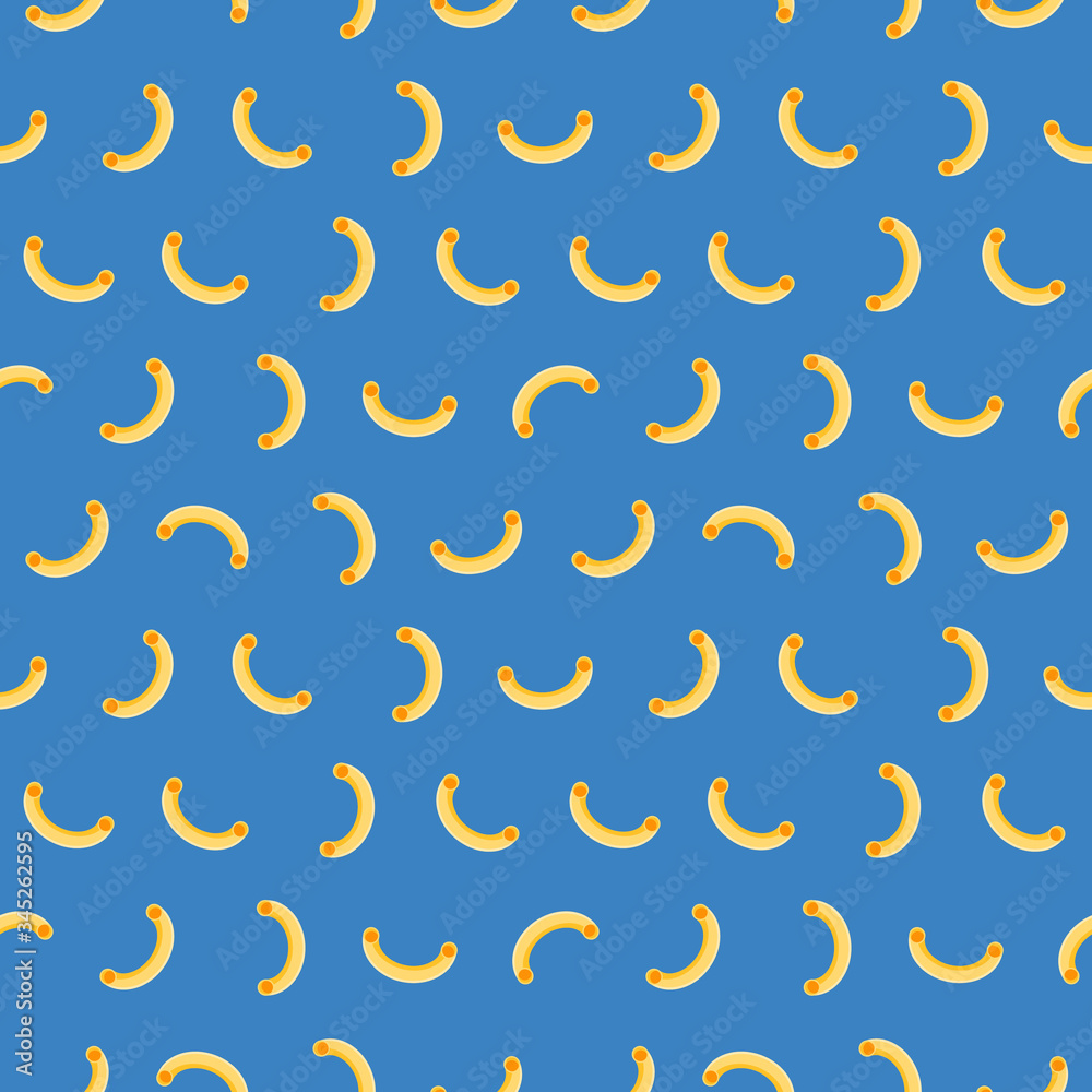 Pasta macaroni seamless pattern vector background
