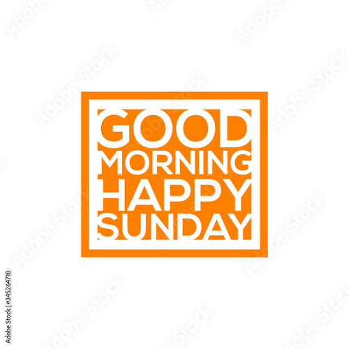 Happy sunday greeting design template