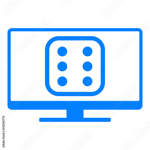 Würfel und Monitor
