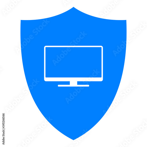 Monitor und Schild