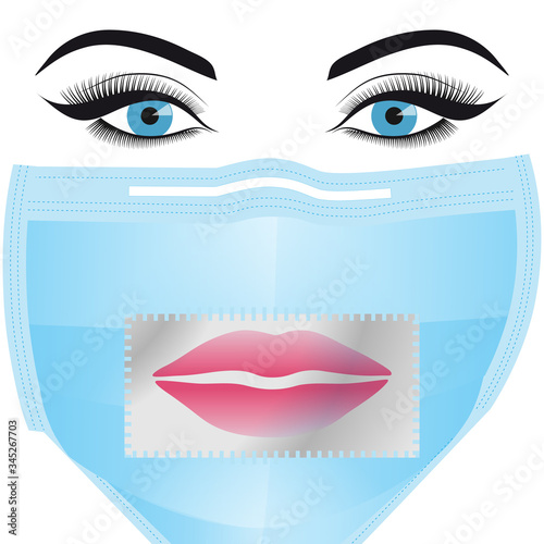 Masque chirurgical pour les sourds et muets avec une fenêtre afin de voir les mouvements de la bouche.