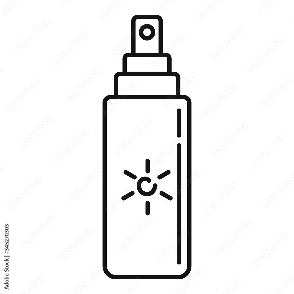 Uv tube spray icon. Outline uv tube spray vector icon for web design isolated on white background Uv tube spray icon. Outline uv tube spray vector icon for web design isolated on white background