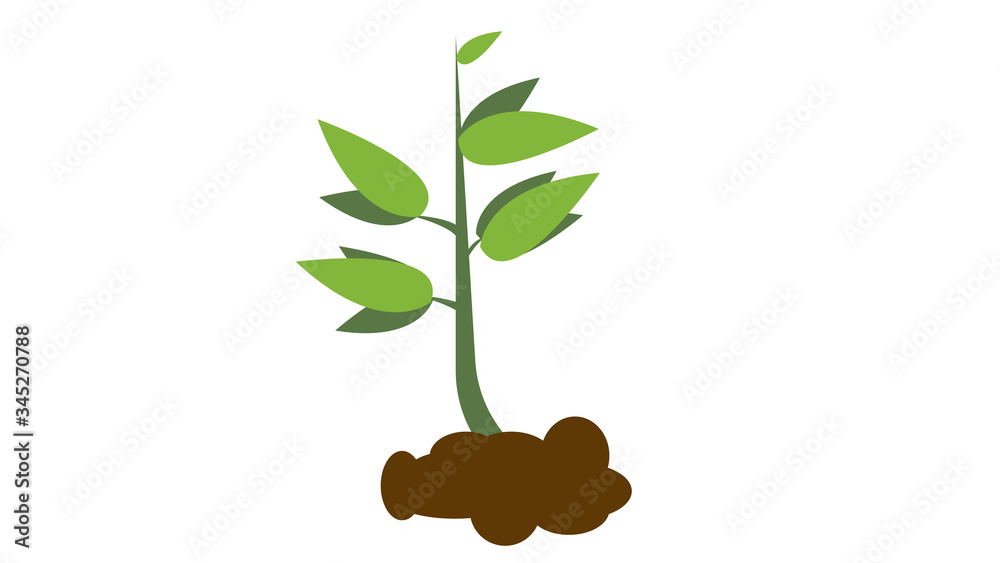 plant sprouting from ground. Symbol of ecology, environmental plant sprouting from ground. Symbol of ecology, environmental