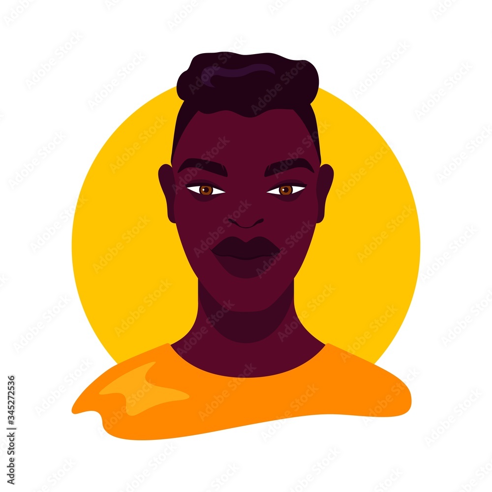 man profile on isolated background vector illustration