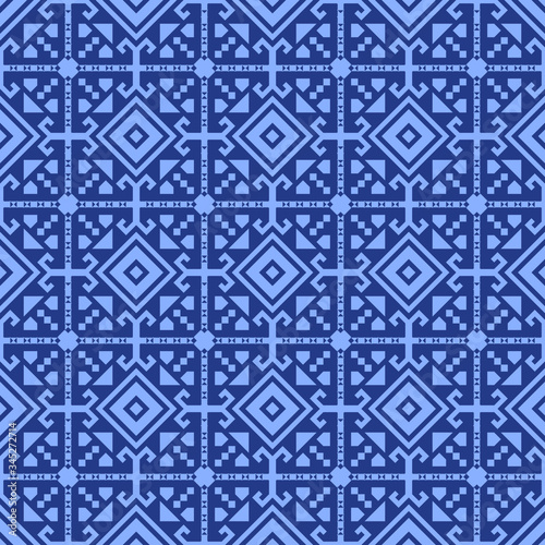 Seamless Decorative pattern with  square end 
triangular pixel mosaic. The ornament. Abstract texture designs can be used for backgrounds, textile, wallpapers, gift wrapping, templates, shawl and tile