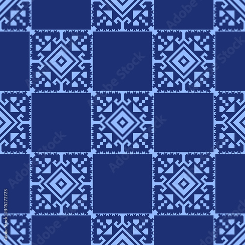 Seamless Decorative pattern with  square end 
triangular pixel mosaic. The ornament. Abstract texture designs can be used for backgrounds, textile, wallpapers, gift wrapping, templates, shawl and tile