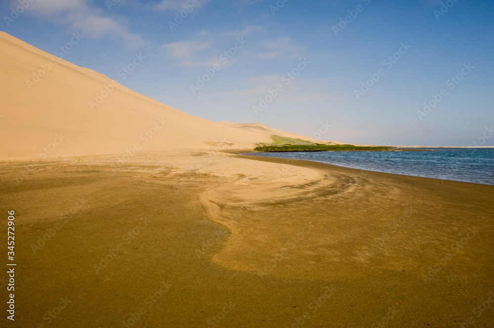 sand dunes and sea