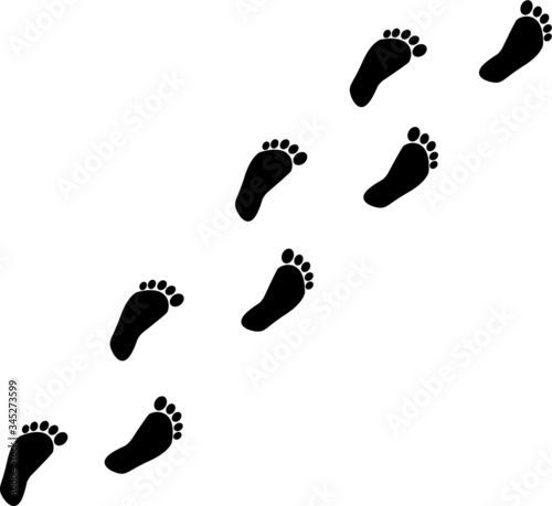 Human feet silhouette vector icon