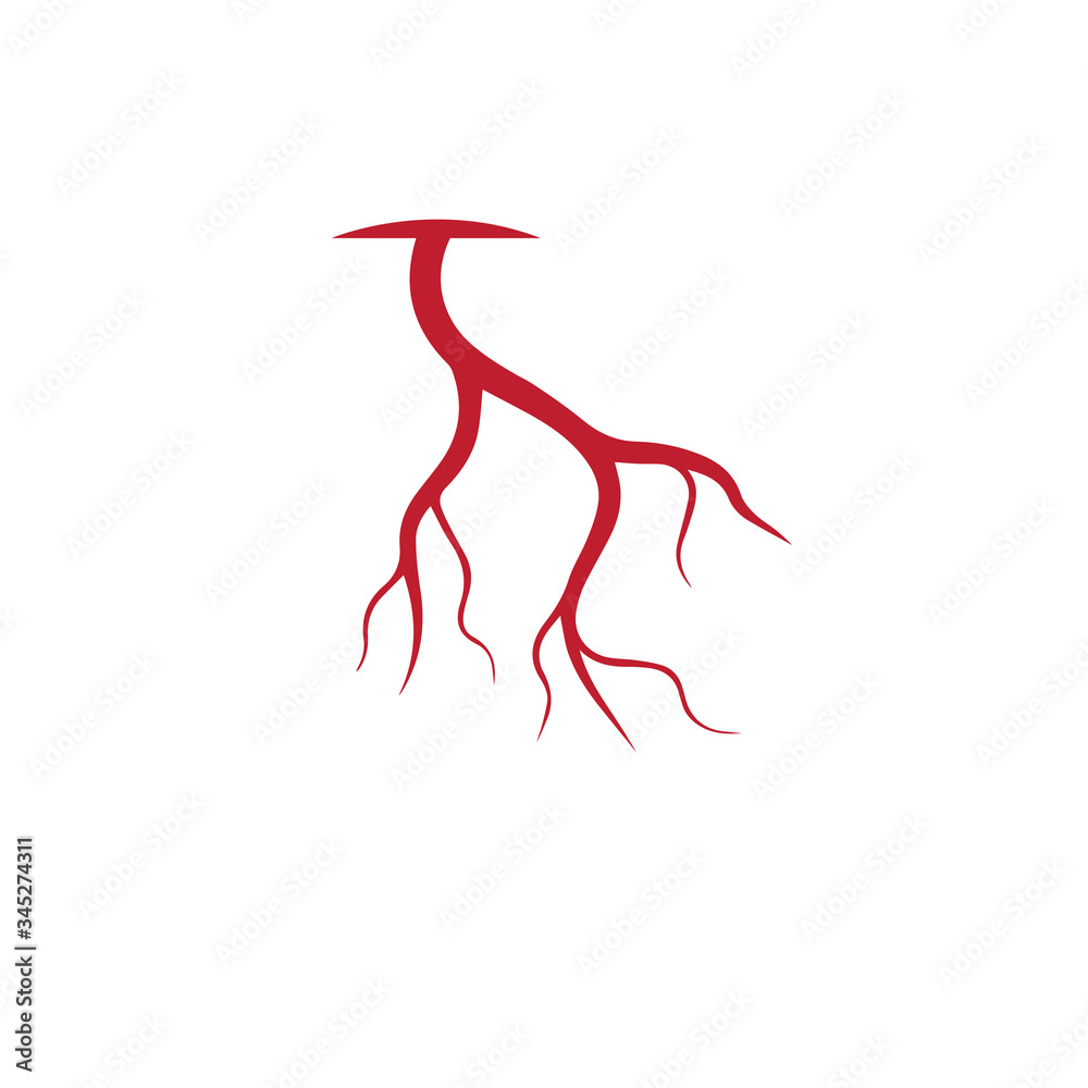Fototapeta premium human veins, red blood vessels design and arteries Vector illustration isolated