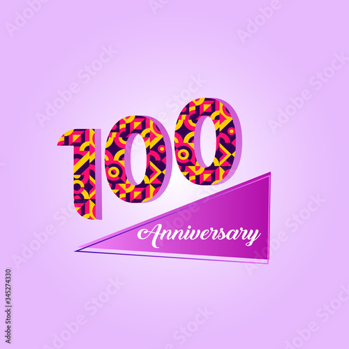 100 years anniversary celebration logo vector template design