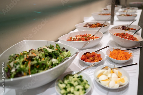 Fototapeta Naklejka Na Ścianę i Meble -  photo of an open food buffet in a hotel