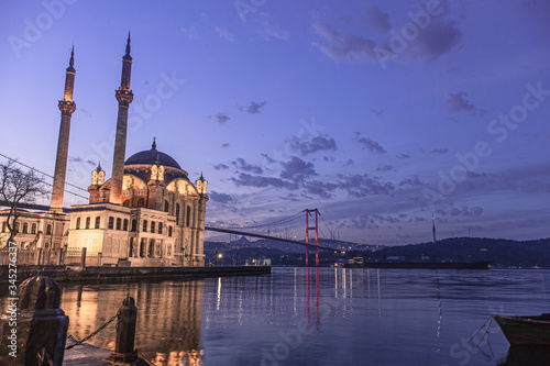Ortakoy Mosque and Bosphorus in İstanbul