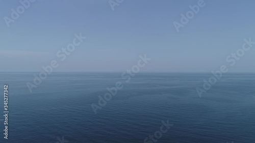 Wallpaper Mural Aerial Drone flying flight over ocean tropical Sea in summer season with clouds and blue sky footage from drone aerial view Beautiful sea surface Torontodigital.ca