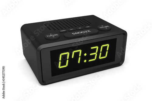 alarm clock radio time digital electronic