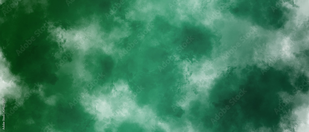 Abstract green smoke as background.