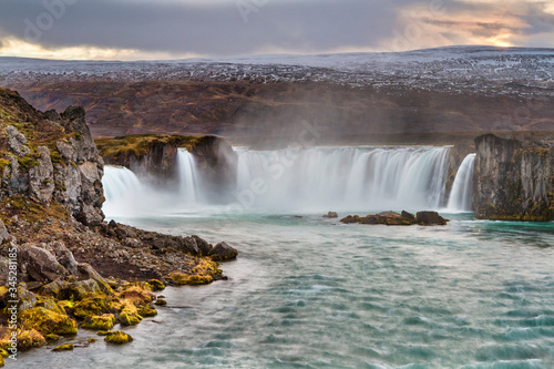 Godafoss waterfall in Iceland © cbruzos