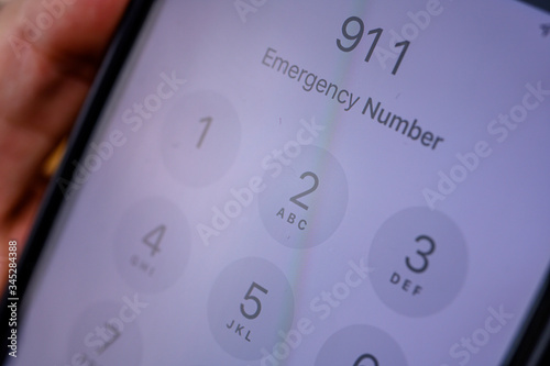 Dialled the number 911 on mobile phone