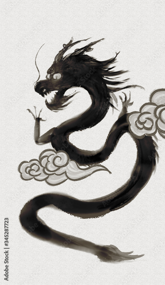 水墨画 水墨画「龍2」