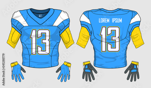 football jersey uniform template set kit	
