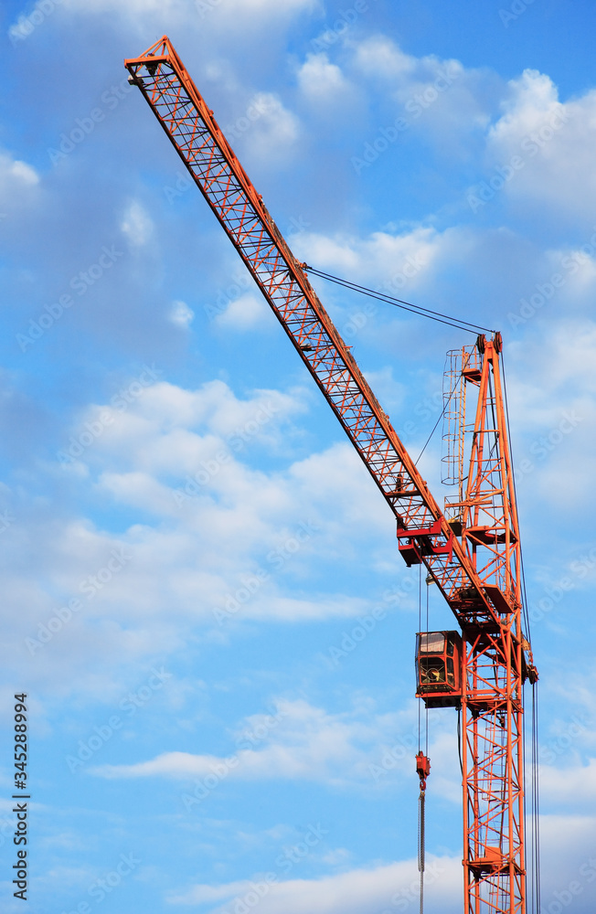 Construction Crane Against Blue Sky Construction Crane Against Blue Sky
