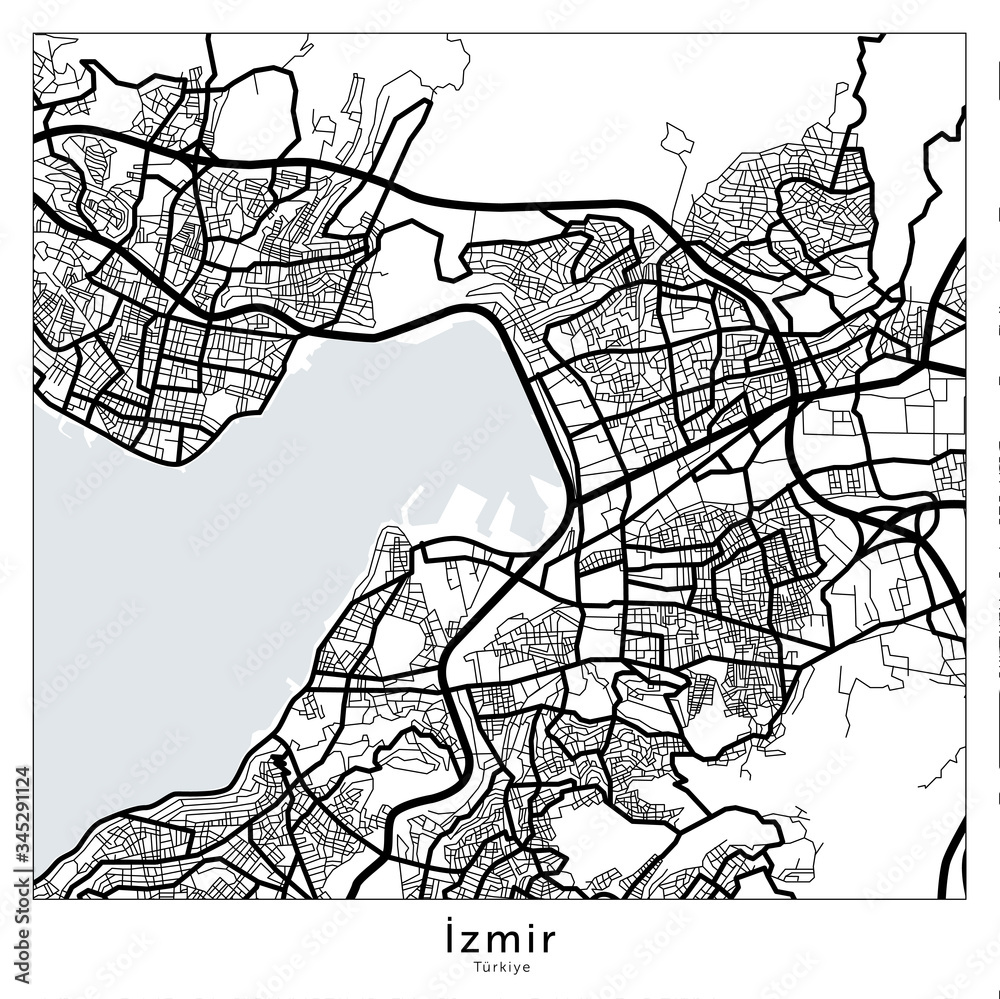 Obraz premium map of Izmir