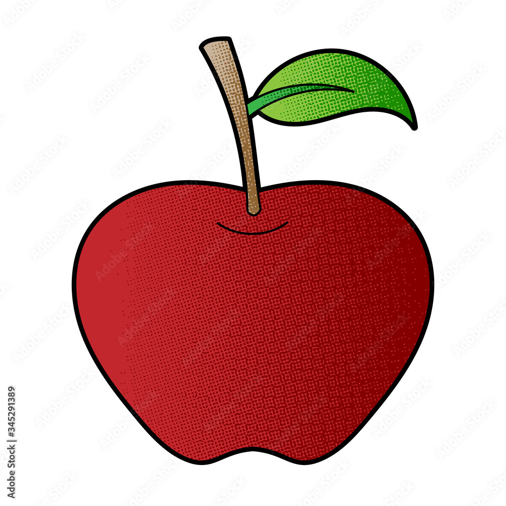 Obraz premium Apple vector design. digital hand drawn. halftone texture