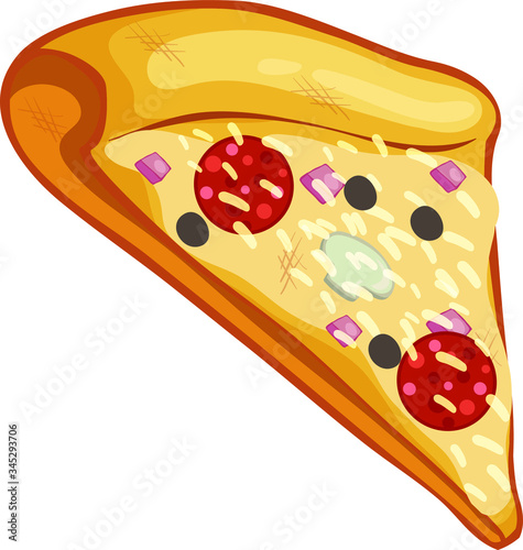 pizza with salami and cheese