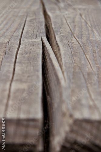 Detail of a wooden bench