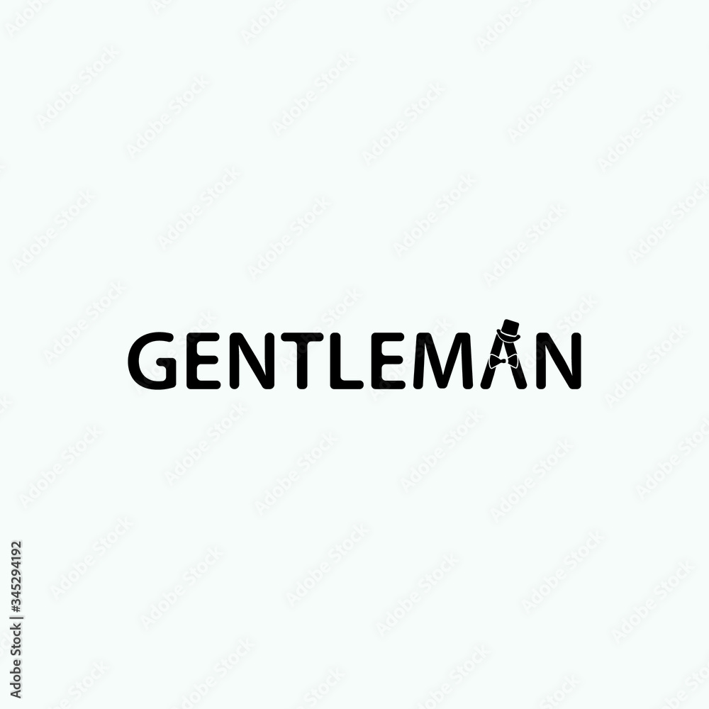business logo design,typography logo gentleman 