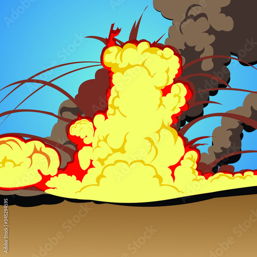 game cartoon bomb explosion. Dynamite explosions,