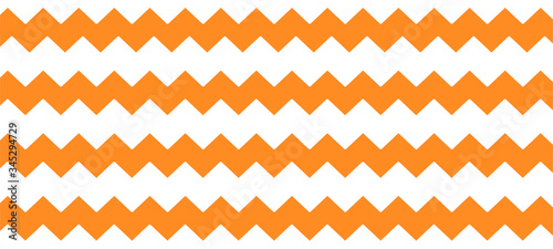 seamless zigzag pattern with orange ribbon 