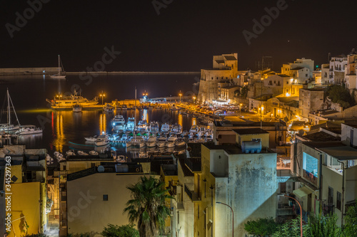 view from grandmothers house by night