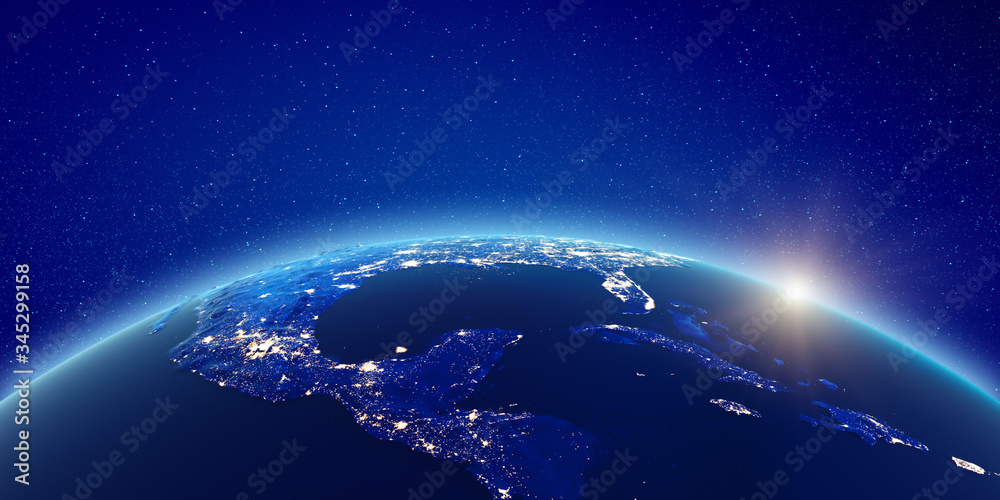 Fototapeta premium Central America city lights