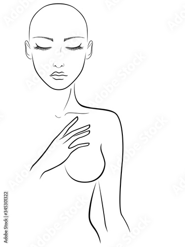 Abstract of attractive woman