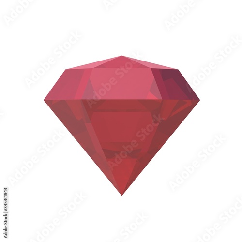 Diamond Red in 3D. Tapas. Stone. Jewellery (ID: 345301943)