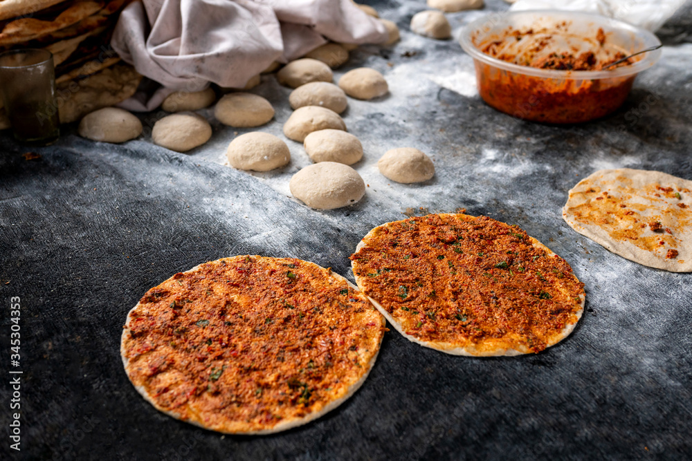 Preparation of organic tandoor bread and layered bread, one of the local flavors of Antioch