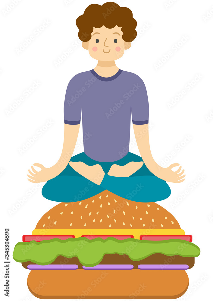 boy on big huge burger