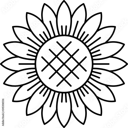 ひまわり（線画）