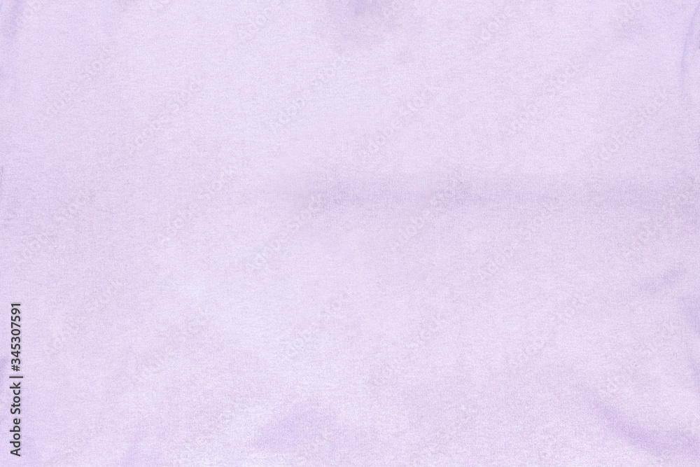 Abstract lilac fabric texture background. Creases of lavender color cotton.