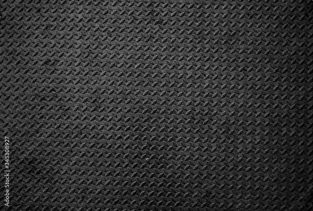Seamless Metal Floor Plate With Diamond Pattern.Black metal background or black steel surface Seamless Metal Floor Plate With Diamond Pattern.Black metal background or black steel surface
