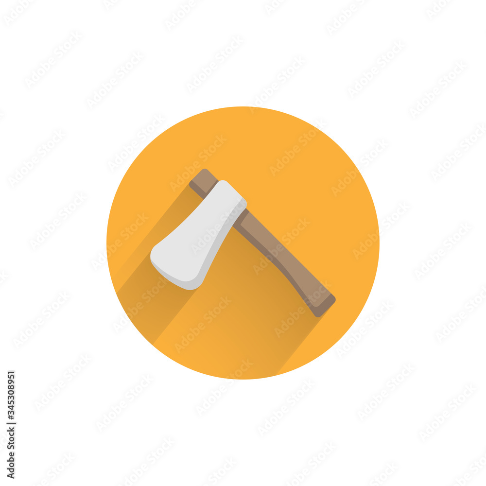 ax colorful flat icon with long shadow. ax tool flat icon ax colorful flat icon with long shadow. ax tool flat icon
