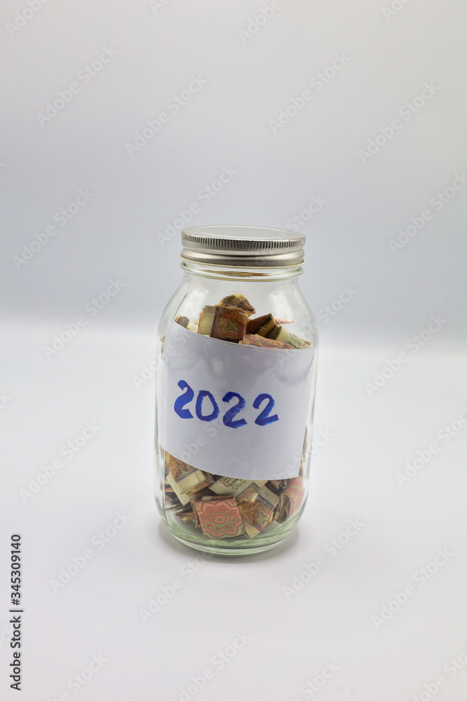saving money in the glass with background
saving money in the glass with background